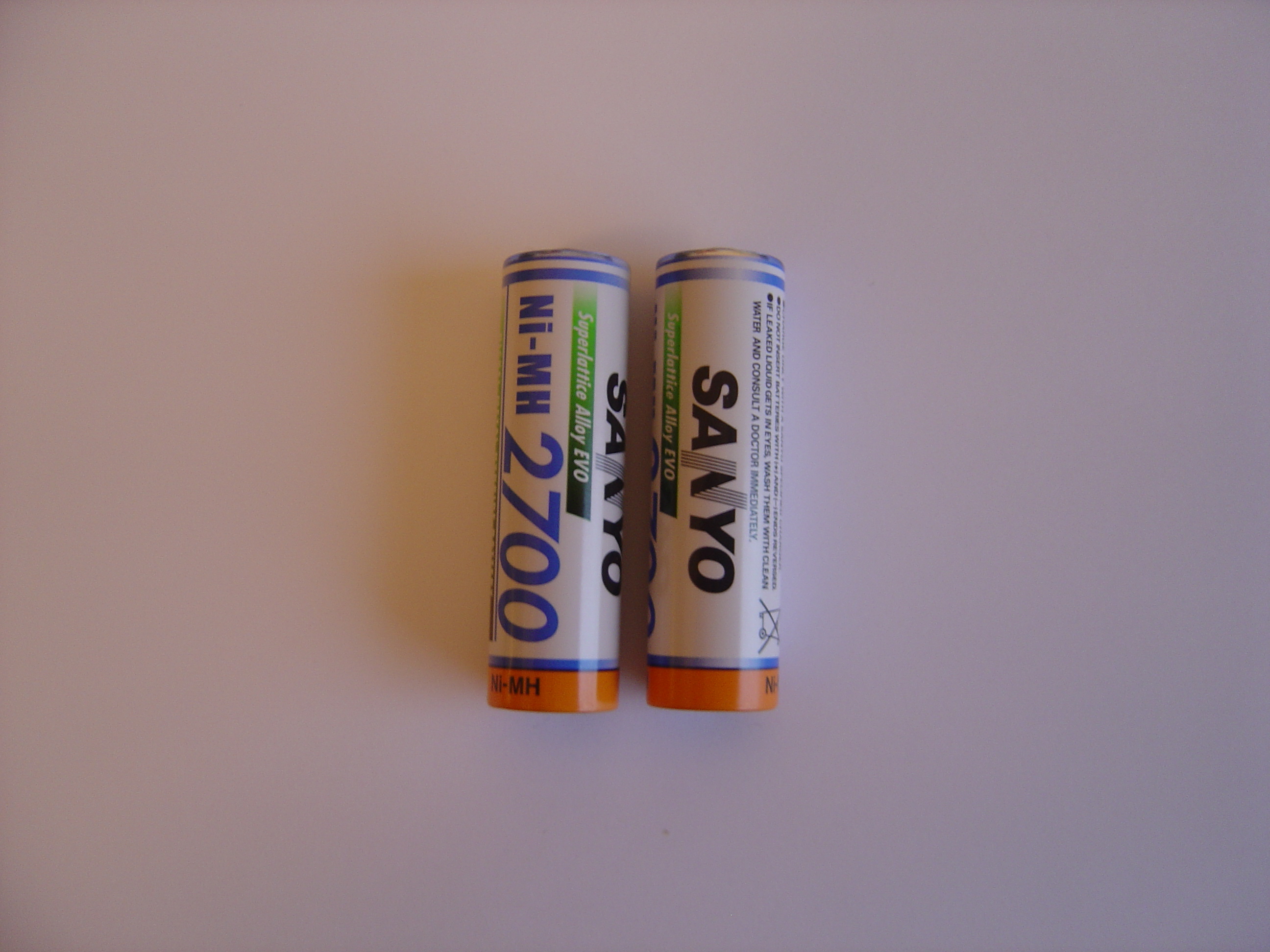 Batterier, Ni-MH, oppladbart, AA størrelse